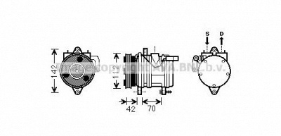 AVA QUALITY COOLING kak168 -  Компрессор, кондиционер